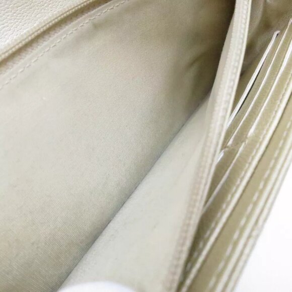 CHANEL Boy Chanel Matelasse Long Wallet Caviar Beige Leather - Picture 10 of 12
